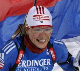 Ольга Зайцева одержала победу в гонке преследования.