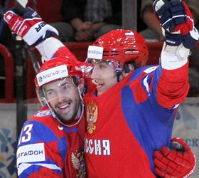 Сборная России по хоккею, разгромив норвежцев, вышла в полуфинал