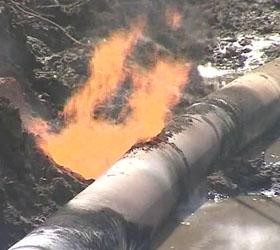 Пожар на газопроводе произошел в Дагестане