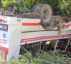 В Ставропольском крае в аварии разбился автобус