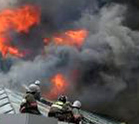 Пожар в центре столицы