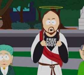 Иисус из "South Park" появился в кадре в футболке "Free Pussy Riot"