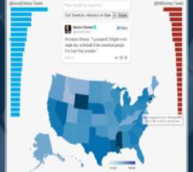 Twitter к выборам американского президента запустил карту политической активности пользователей