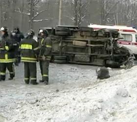 ДТП в Астраханской области: перевернулась маршрутка, один из пассажиров погиб