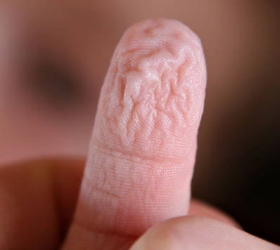 Ученые объяснили, почему на коже на пальцах в воде появляются морщины