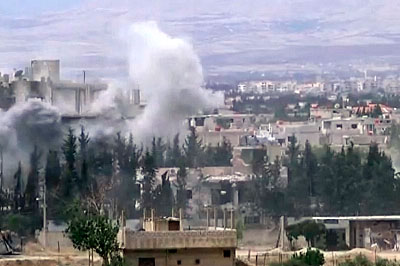 Сирийские мятежники обстреляли Хермель