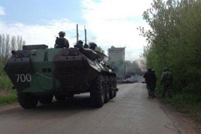 Силовики Украины ликвидировали блокпост вблизи Славянска