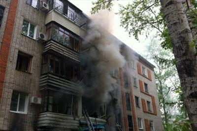 В Хабаровске десять человек пострадал из-за взрыва бытового газа