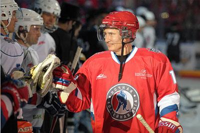 Путин провел финальный матч в турнире Ночной хоккейной лиги