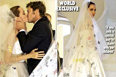 Анджелина Джоли и Брэд Питт продали свадебные фото за 2 миллиона долларов