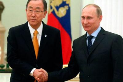 Путин обсудил с Пан Ги Муном кризис на Украине и боевиков «Исламского государства» 