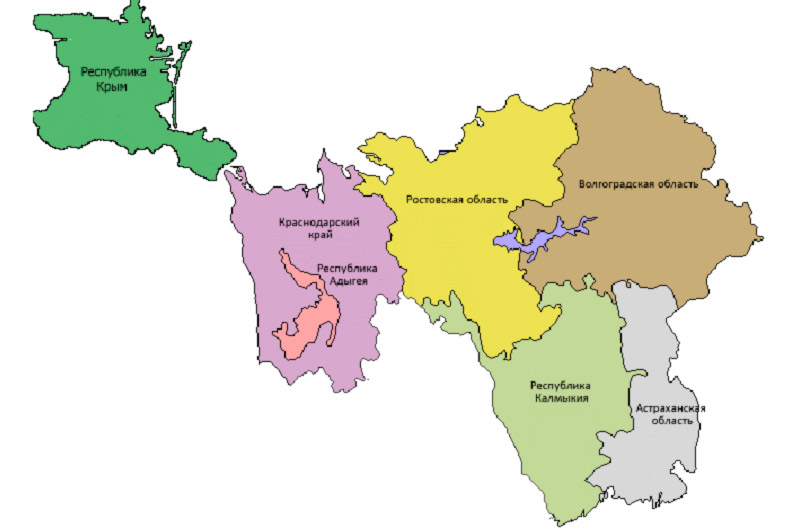 Крым присоединен к Южному Федеральному округу России