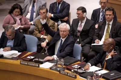 заявление представителей дипломатического корпуса РФ при ООН об обстреле российского посольства в Сирии заблокировано при голосовании