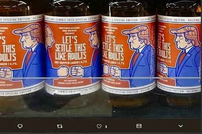 Пиво с этикетками, где изображены Путин и Трамп, уходит с молотка