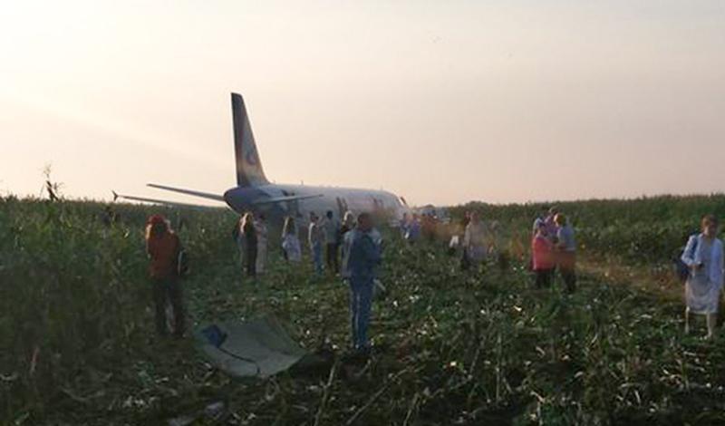 В результате аварийной посадки самолета пострадали 23 человека