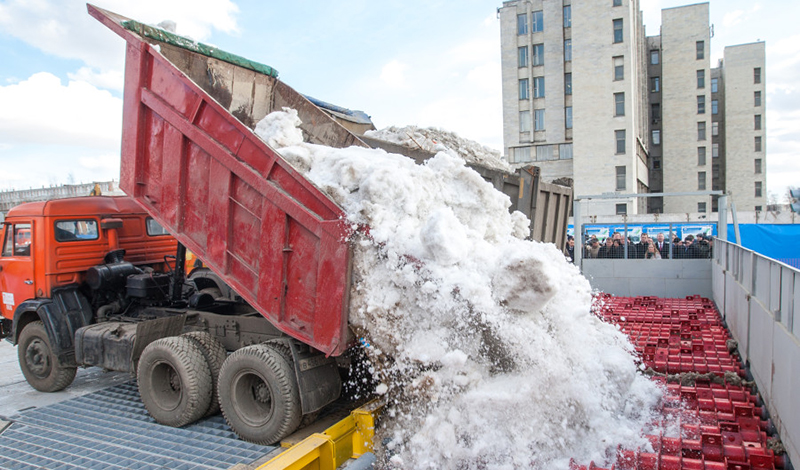 снегоплавильный комплекс на востоке Москвы