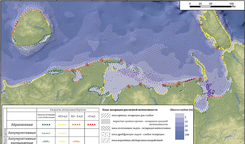 Ученые составили «Электронный атлас абразионной и ледово-экзарационной опасности прибрежно-шельфовой зоны Российской Арктики»