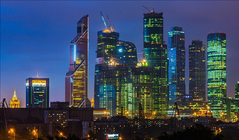 На башне «Евразия» в Москва-Сити появится художественная подсветка