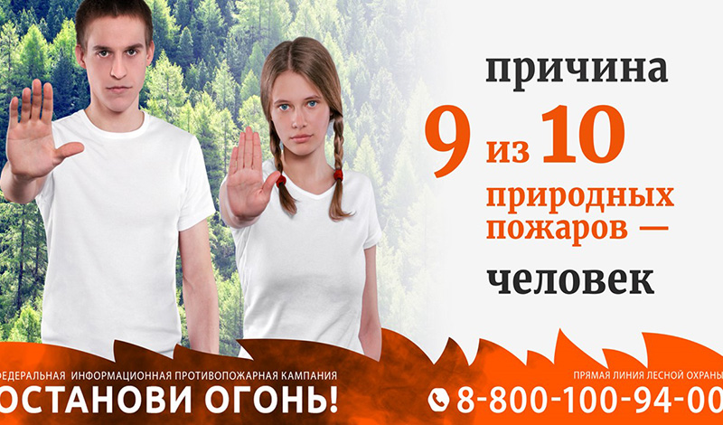 В России стартовала кампания против самовольных палов травы и рукотворных лесных пожаров "Останови огонь!