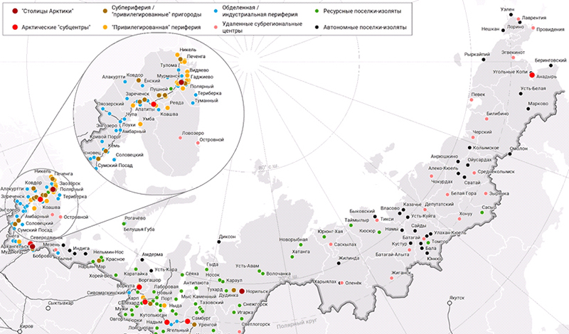 Впервые проведена типология большинства населенных пунктов Российской Арктики