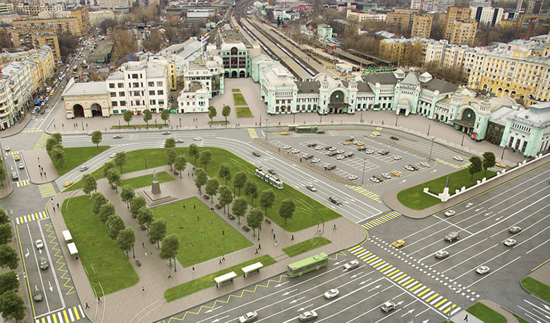 Первый бетон залит в фундамент общественно-рекреационного комплекса у станции метро «Белорусская»