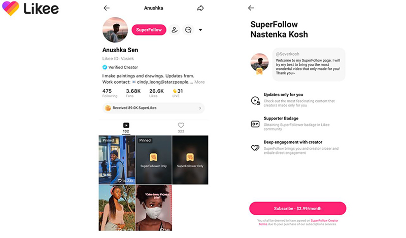 Суперподписка: Likee тестирует сервис для платной подписки на блогеров