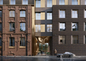 Дизайн-студия Mo.Bo завершила разработку концепции внутреннего пространства подъездных холлов и представила два стиля отделки для владельцев квартир клубного дома «Тессинский, 1».
