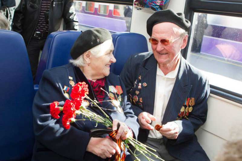 С 3 по 12 мая ветераны ВОВ и сопровождающие их лица смогут бесплатно ездить на пригородных электропоездах по территории Ленинградской области
