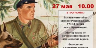 Бесплатный мастер-класс от кинолога ко Дню пограничника пройдет в Красногорском филиале Музея Победы
