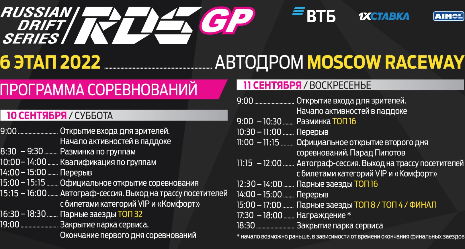Непредсказуемый этап перед финалом: Гран При Российской Дрифт Серии пройдет в новой конфигурации Moscow Raceway