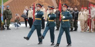 У Ржевского мемориала был дан старт слету часовых Постов Памяти Тверской области