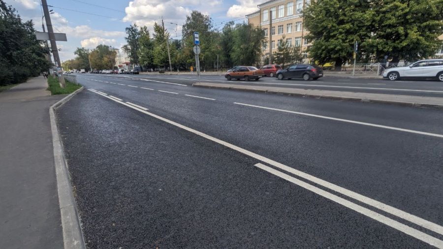 В рамках нацпроекта в Казани завершен ремонт улицы Айдарова