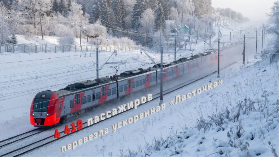 Более 4 тысяч пассажиров воспользовались ускоренным пригородным поездом «Ласточка» с момента запуска